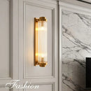 GobekUsa Crystal Wall Lamp: Elegant Golden LED Sconce for Bedroom, Living Room & Bathroom