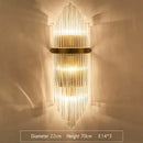 GobekUsa Crystal Wall Lamp: Elegant Golden LED Sconce for Bedroom, Living Room & Bathroom
