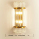GobekUsa Crystal Wall Lamp: Elegant Golden LED Sconce for Bedroom, Living Room & Bathroom