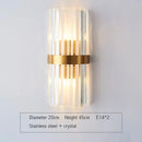 GobekUsa Crystal Wall Lamp: Elegant Golden LED Sconce for Bedroom, Living Room & Bathroom