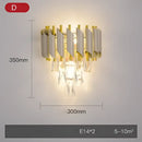 GobekUsa Crystal Gold Stainless Steel LED Dimmable Wall Sconce