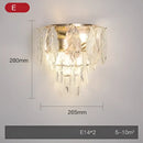 GobekUsa Crystal Gold Stainless Steel LED Dimmable Wall Sconce