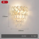 GobekUsa Crystal Gold Stainless Steel LED Dimmable Wall Sconce