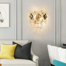 GobekUsa Crystal Gold Stainless Steel LED Dimmable Wall Sconce