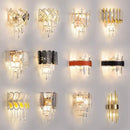 GobekUsa Crystal Gold Stainless Steel LED Dimmable Wall Sconce