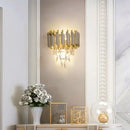 GobekUsa Crystal Gold Stainless Steel LED Dimmable Wall Sconce