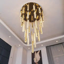 GobekUsa Crystal Chandelier: Modern Nordic Spiral Staircase Pendant Lamp, Golden/Silver Dining Room Luxury