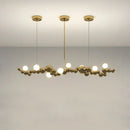 GobekUsa Dimmable LED Hanging Pendant Light for Living Room - Gold Silver Luminaire