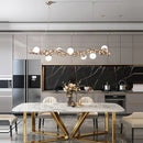GobekUsa Dimmable LED Hanging Pendant Light for Living Room - Gold Silver Luminaire