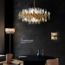 GobekUsa E14 LED Crystal Pendant Lights in Silver Gold Finish