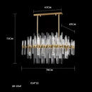 GobekUsa E14 LED Crystal Pendant Lights in Silver Gold Finish