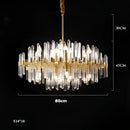 GobekUsa E14 LED Crystal Pendant Lights in Silver Gold Finish