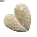 GobekUsa Golden Heart Ceramic Statue: Minimalist Modern Home Decor Ornament