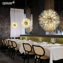GobekUsa Gold/Silver LED Crystal Chandelier for Home Living Dining Study Hall Bedroom