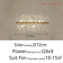 GobekUsa Gold/Silver LED Crystal Chandelier for Home Living Dining Study Hall Bedroom