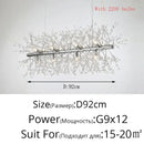 GobekUsa Gold/Silver LED Crystal Chandelier for Home Living Dining Study Hall Bedroom