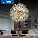 GobekUsa Gold/Silver LED Crystal Chandelier for Home Living Dining Study Hall Bedroom