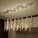 GobekUsa Gold/Silver LED Chandelier for Home, Restaurant, and Beauty Club Lighting