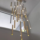 GobekUsa Gold/Silver LED Chandelier for Home, Restaurant, and Beauty Club Lighting