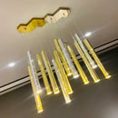 GobekUsa Gold/Silver LED Chandelier for Home, Restaurant, and Beauty Club Lighting