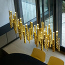 GobekUsa Gold/Silver LED Chandelier for Home, Restaurant, and Beauty Club Lighting