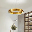 GobekUsa Gold Ring Chandelier: Modern Italian Design for Stylish Living Spaces