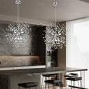 GobekUsa Dandelion Chandelier 8-Light Sputnik Pendant Light Gold/Silver Living Room Fixture
