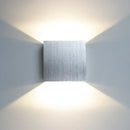 Modern gold & silver square wall lamps for bedroom by Decorbites