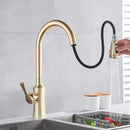 GobekUsa Gold Single Handle Kitchen Faucet: Hot and Cold Water Tap
