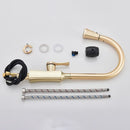 GobekUsa Gold Single Handle Kitchen Faucet: Hot and Cold Water Tap