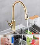 GobekUsa Gold Single Handle Kitchen Faucet: Hot and Cold Water Tap