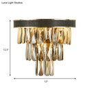 GobekUsa Smoke Grey LED Crystal Block Wall Sconce: Modern Lighting for Living Room