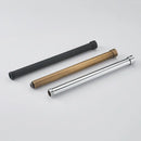 Modern gold solid brass shower extension tube arm bathroom accessory by Decorbites