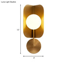 GobekUsa Modern Gold Sphere Metal Wall Light with LED Bulb - Stylish Metal Wall Mount Fixture
