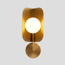 GobekUsa Modern Gold Sphere Metal Wall Light with LED Bulb - Stylish Metal Wall Mount Fixture