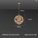 GobekUsa Crystal Pendant Chandelier for Bedroom Bathroom Modern Decor