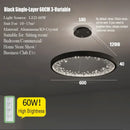 GobekUsa Crystal LED Chandelier Circle Hanging Lamp - Modern Luxury Dimmable Lighting