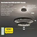 GobekUsa Crystal LED Chandelier Circle Hanging Lamp - Modern Luxury Dimmable Lighting