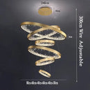 GobekUsa Crystal LED Chandelier Circle Hanging Lamp - Modern Luxury Dimmable Lighting
