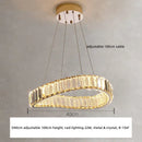 GobekUsa Crystal LED Pendant Chandelier - Modern Irregular Steel Foyer Lighting