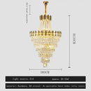GobekUsa Crystal Chandelier: Stylish High Spiral Staircase Pendant Lighting