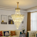 GobekUsa Crystal Chandelier: Stylish High Spiral Staircase Pendant Lighting