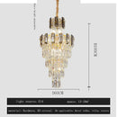 GobekUsa Crystal Chandelier: Stylish High Spiral Staircase Pendant Lighting