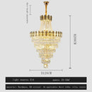 GobekUsa Crystal Chandelier: Stylish High Spiral Staircase Pendant Lighting