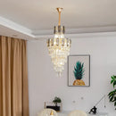 GobekUsa Crystal Chandelier: Stylish High Spiral Staircase Pendant Lighting