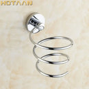 Modern gold spiral hair dryer holder bathroom anti rust rack by Decorbites