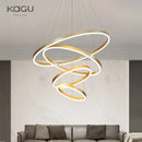 GobekUsa Black Led Rings Circle Pendant Chandelier for Living Dining Kitchen