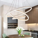 GobekUsa Black Led Rings Circle Pendant Chandelier for Living Dining Kitchen