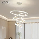 GobekUsa Black Led Rings Circle Pendant Chandelier for Living Dining Kitchen