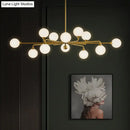 GobekUsa Gold Metal Sputnik Pendant Lighting with White Glass Shades - Modernize Your Living Room with 6/9/12 Heads